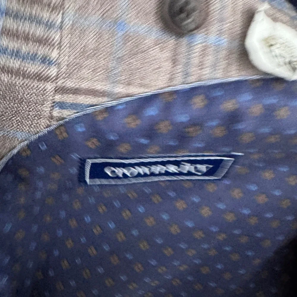 Crow & Jester Blazer Mens 38R Brown Blue Glen Plaid Wool Two Button Sport Coat